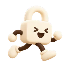 StepGate's padlock mascot running